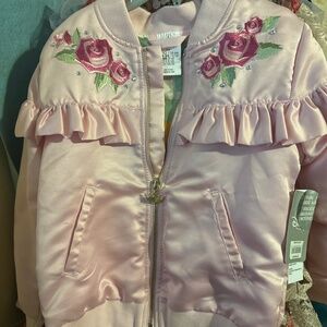 New with tags NWT Disney size 5/6 girls princess jacket Aurora pink sweet crowns